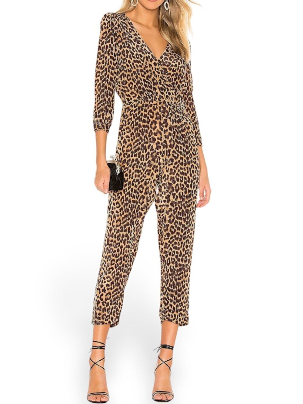 Mes Demoiselles Slash Panther Leopard Print Animal Voile Jumpsuit French 36 US 4